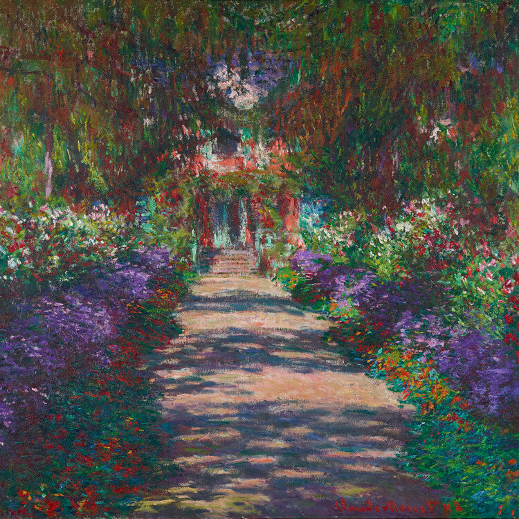 Ein Weg im Garten von Monet, Giverny, 1902, Claude Monet Poster, Plakat, 40 × 40 cm