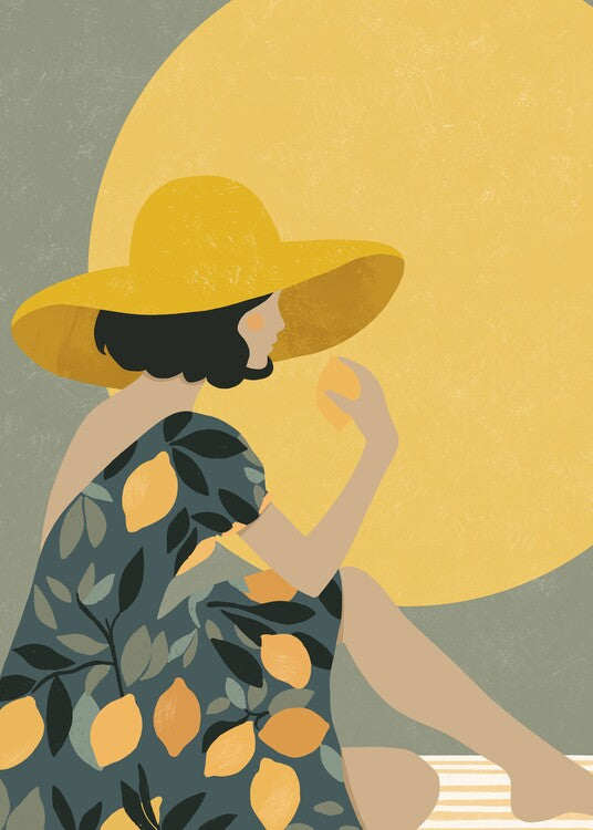 Leinwand Poster, Bilder Lemon n the Sun, Katarzyna Gąsiorowska, 65 × 90 cm