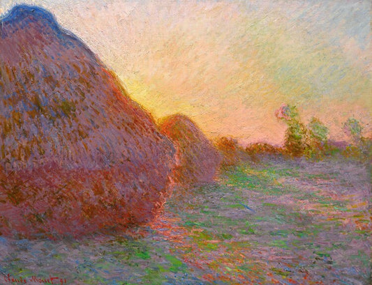 Leinwand Poster, Bilder Haystacks, Claude Monet, 90 × 70 cm
