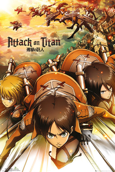 Attack on Titan (Shingeki no kyojin) - Attack Poster, Plakat, 61 × 91.5 cm