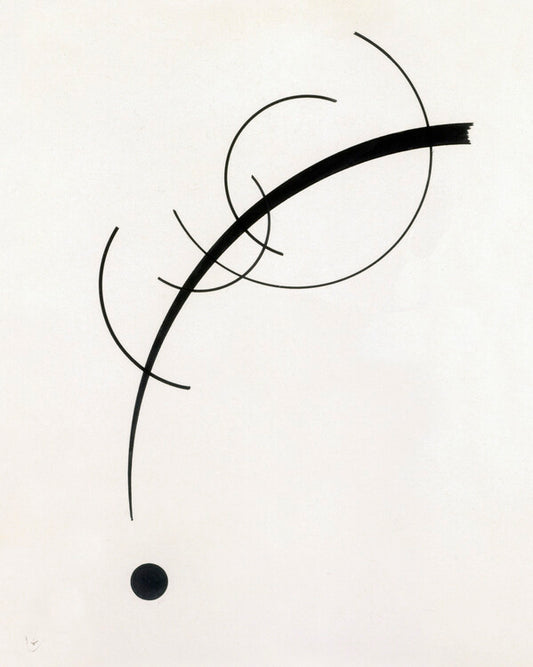 Leinwand Poster, Bilder Free Curve to the Point: Accompanying Sound of Geometric Curves (1925), Wassily Kandinsky, 65 × 80 cm