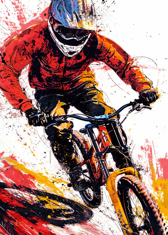Leinwand Poster, Bilder Sport Cycler 5, Justyna Jaszke, 65 × 90 cm