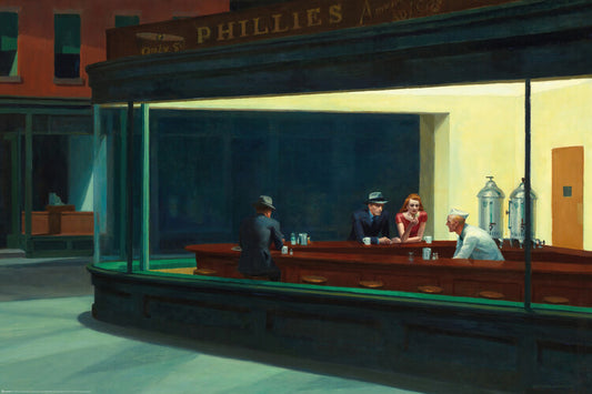 Edward Hopper - Nighthawks Poster, Plakat, 120 × 80 cm