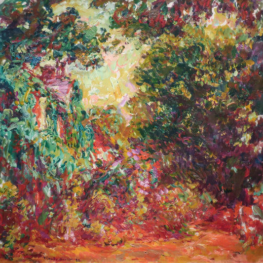 The Artist's House from the Rose Garden (1922–24), Claude Monet Poster, Plakat, 40 × 40 cm