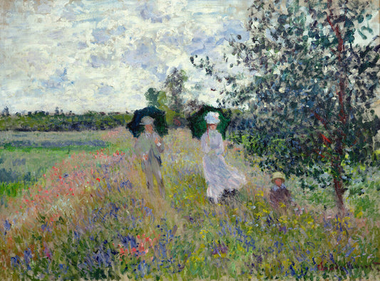 Promenade near Argenteuil (1873), Claude Monet Poster, Plakat, 40 × 30 cm