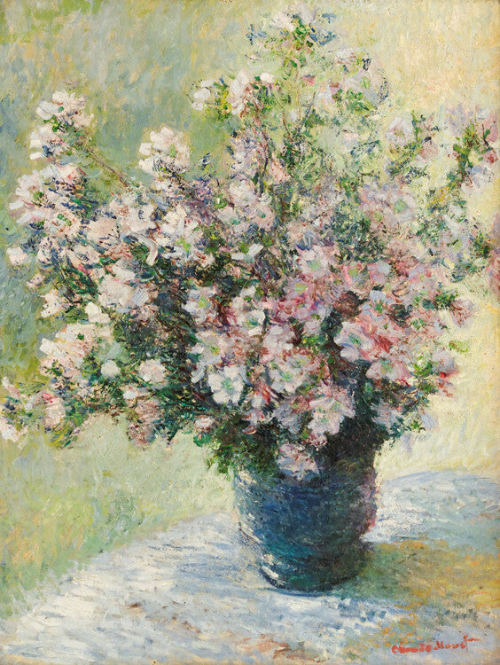 Leinwand Poster, Bilder Vase of Flowers (1881), Claude Monet, 55 × 75 cm