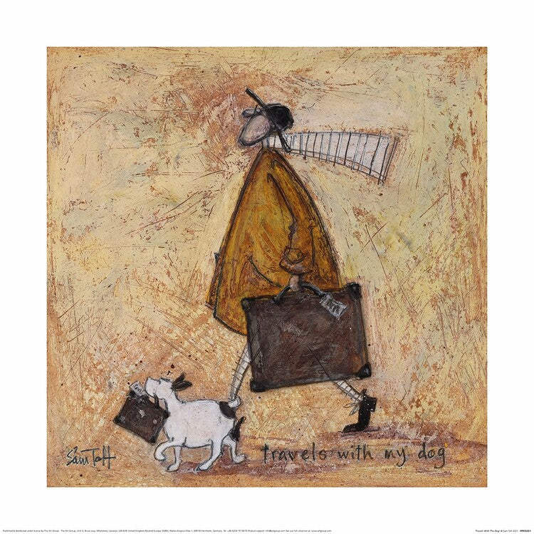 Kunstdruck Sam Toft - Travels With The Dog, 40 × 40 cm