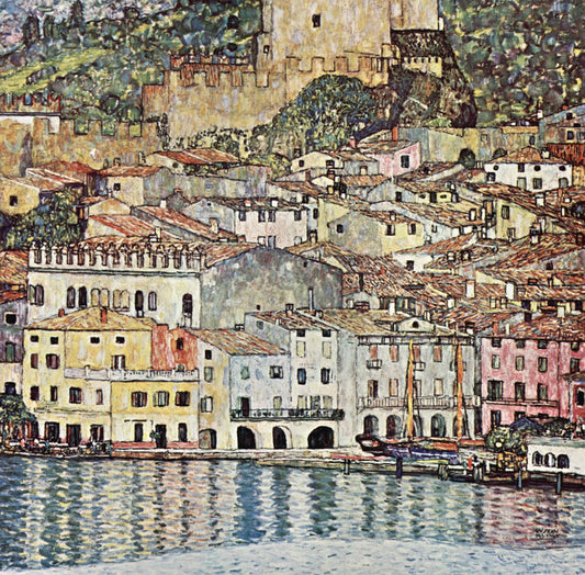 Malcesine at Lake Garda (1913), Gustav Klimt Poster, Plakat, 40 × 40 cm