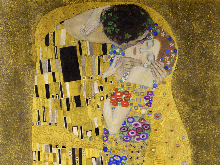 Der Kuss, Gustav Klimt Poster, Plakat, 40 × 30 cm