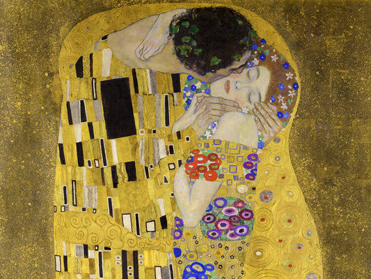 Der Kuss, Gustav Klimt Poster, Plakat, 40 × 30 cm