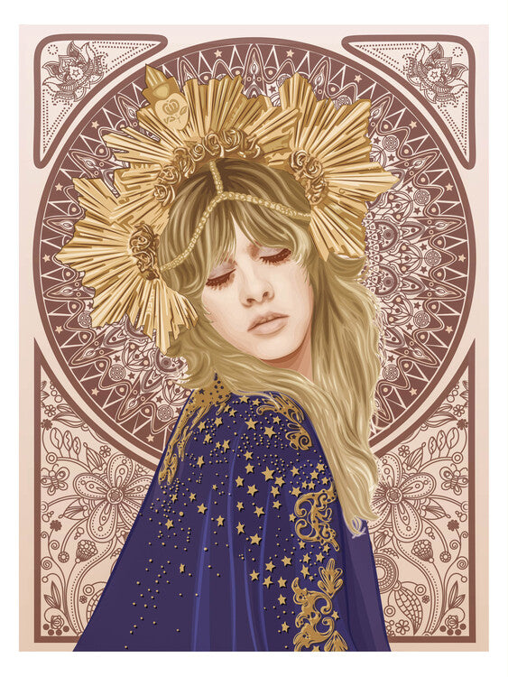 Leinwand Poster, Bilder Stevie Nicks Mucha, Retrodrome, 60 × 80 cm