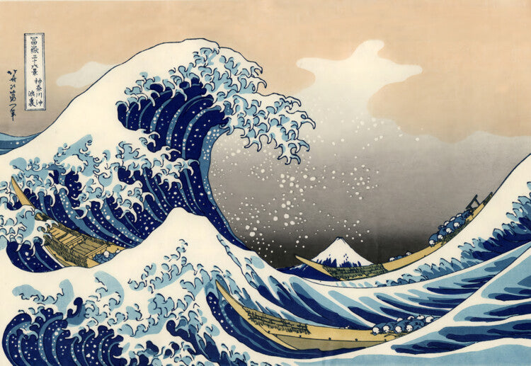 Die große Welle vor Kanagawa, Katsushika Hokusai Poster, Plakat, 40 × 26.7 cm