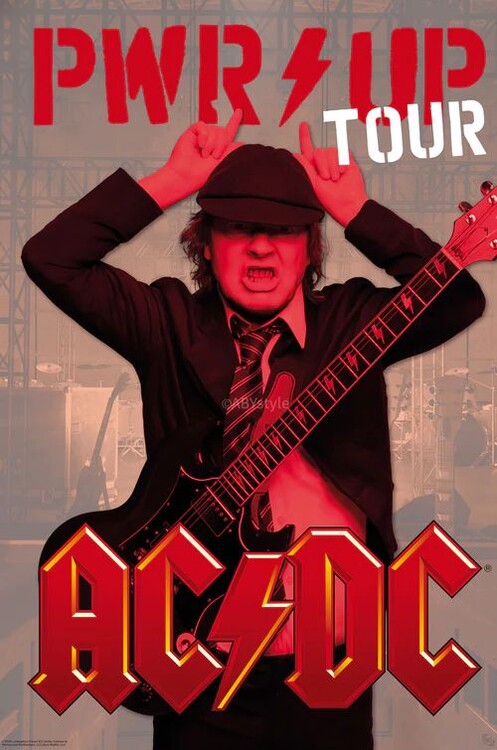 AC/DC - PWR Up Tour Poster, Plakat, 61 × 91.5 cm