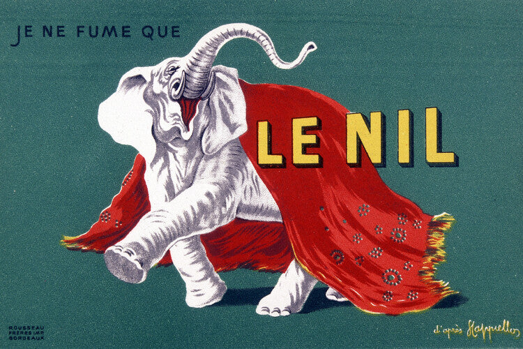 I only smoke the Nile – Cigarette advertising poster, Leonetto Cappiello Poster, Plakat, 40 × 26.7 cm