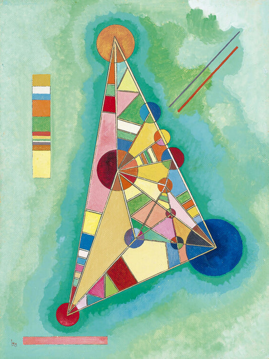 Colorful in the triangle, Wassily Kandinsky Poster, Plakat, 30 × 40 cm
