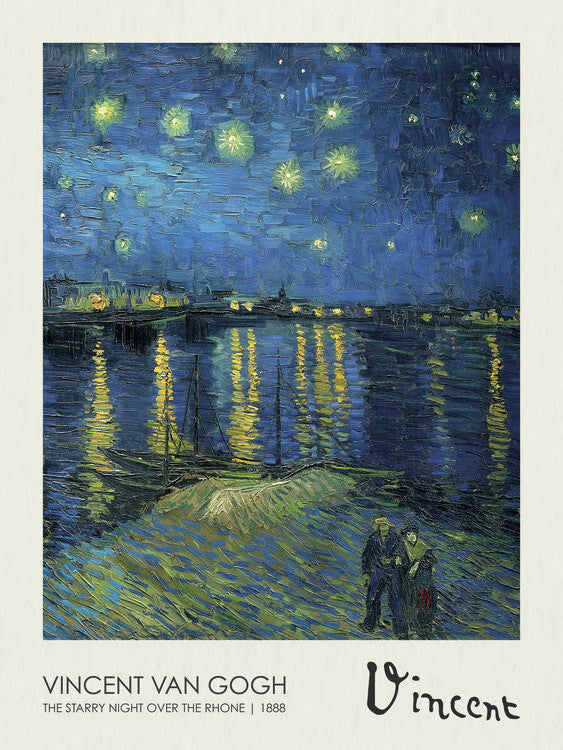 The Starry Night over the Rhone (1888), Vincent van Gogh Poster, Plakat, 30 × 40 cm