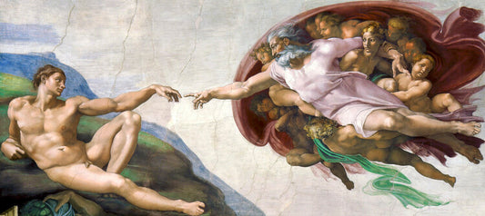 Leinwand Poster, Bilder Hands of God and Adam, Michelangelo Buonarroti, 90 × 40 cm