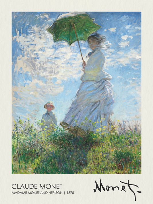 Madame Monet and Her Son (1875), Claude Monet Poster, Plakat, 30 × 40 cm