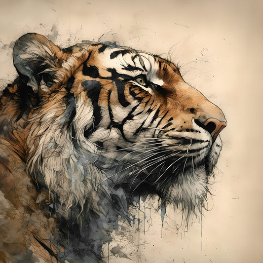 Leinwand Poster, Bilder tiger's head, 70 × 70 cm