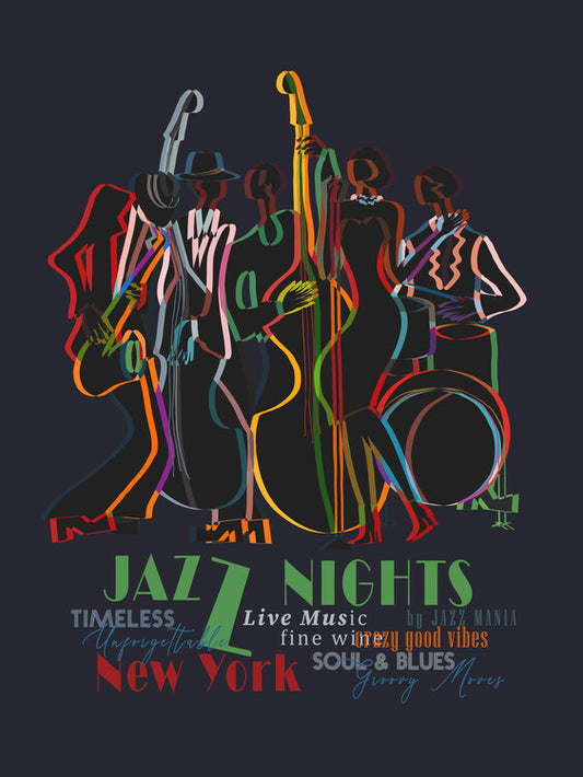 Leinwand Poster, Bilder Jazz Nights, 60 × 80 cm