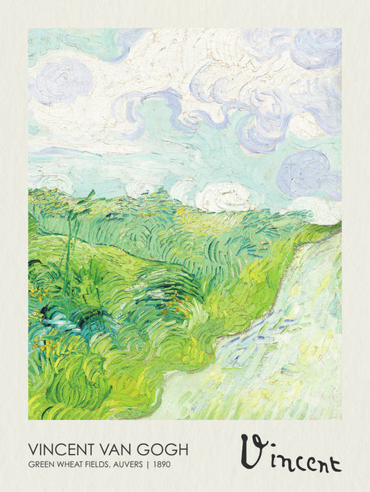 Green Wheat Fields, Auvers (1890), Vincent van Gogh Poster, Plakat, 30 × 40 cm