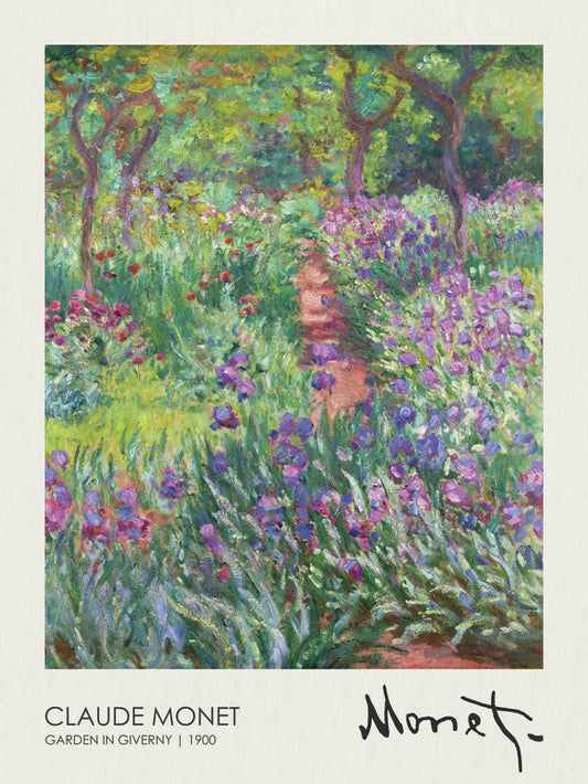 The Artist’s Garden in Giverny (1900), Claude Monet Poster, Plakat, 30 × 40 cm