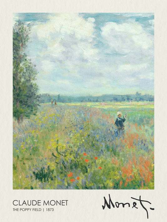 The Poppy Field Near Argenteuil (1873), Claude Monet Poster, Plakat, 30 × 40 cm