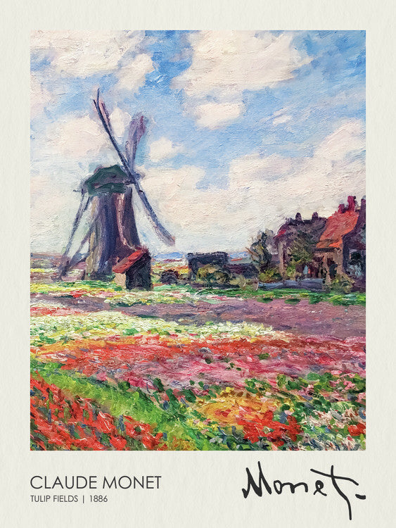 Tulip Fields (1886), Claude Monet Poster, Plakat, 30 × 40 cm