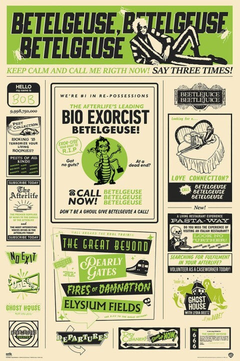 Beetlejuice 2 Poster, Plakat, 61 × 91.5 cm