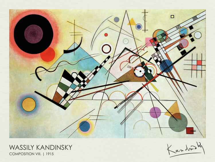 Composition VIII. (1915), Wassily Kandinsky Poster, Plakat, 40 × 30 cm