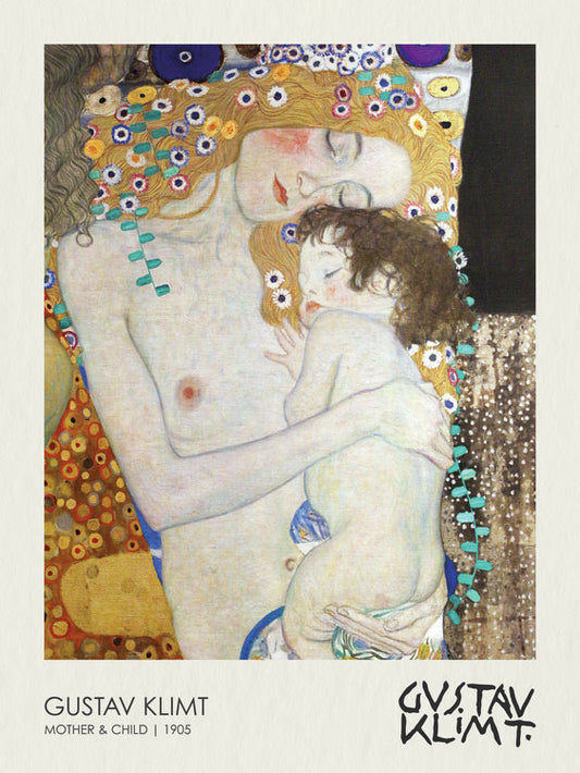 Mother and Child (1905), Gustav Klimt Poster, Plakat, 30 × 40 cm