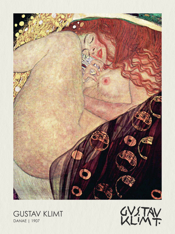 Danae (1907), Gustav Klimt Poster, Plakat, 30 × 40 cm