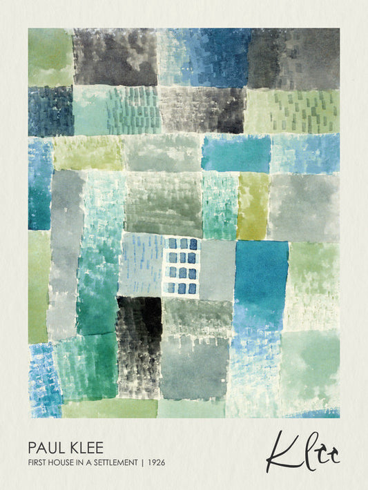 First House in a Settlement (1926), Paul Klee Poster, Plakat, 30 × 40 cm