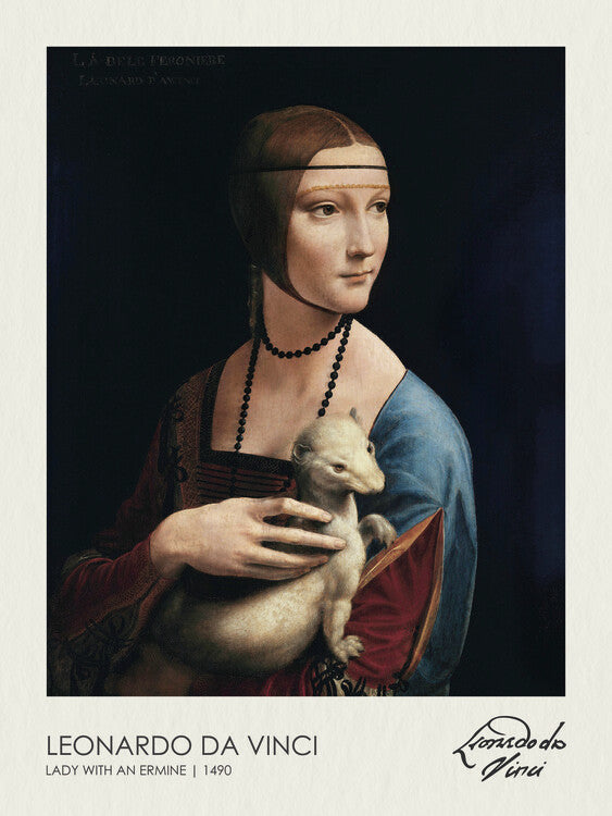 The Lady with an Ermine (1490), Leonardo Da Vinci Poster, Plakat, 30 × 40 cm
