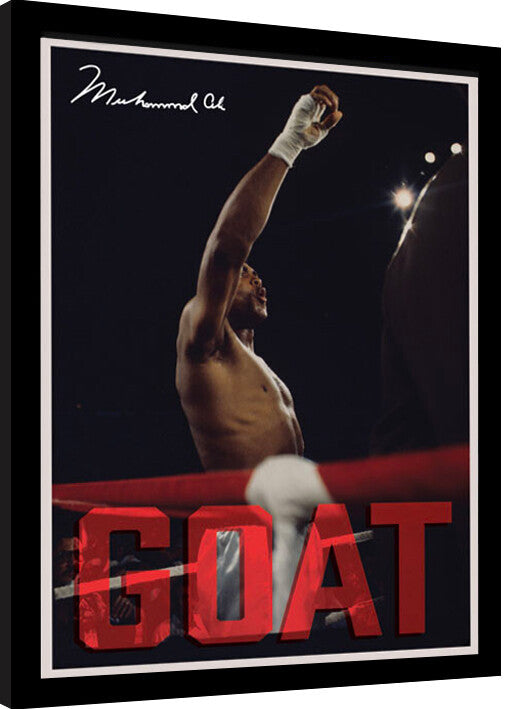Muhammad Ali - GOAT Gerahmte Poster, Bilder, 34.3 × 44.5 cm