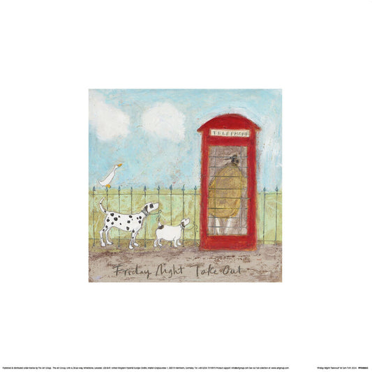 Kunstdruck Sam Toft - Friday Night Takeout, 30 × 30 cm