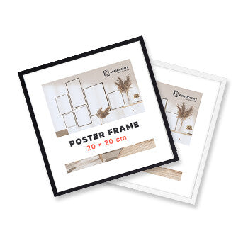Rahmen für Poster 20×20 cm, Weiß – Holz