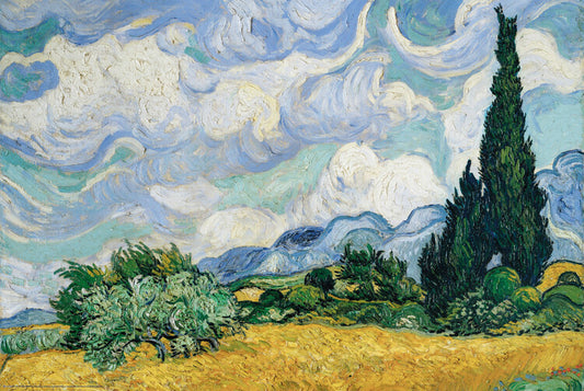 Wheatfield with Cypresses, 1889, Vincent van Gogh Poster, Plakat, 91.5 × 61 cm
