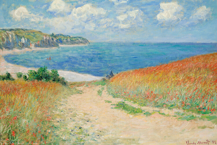 Path Through the Corn at Pourville (1882), Claude Monet Poster, Plakat, 91.5 × 61 cm