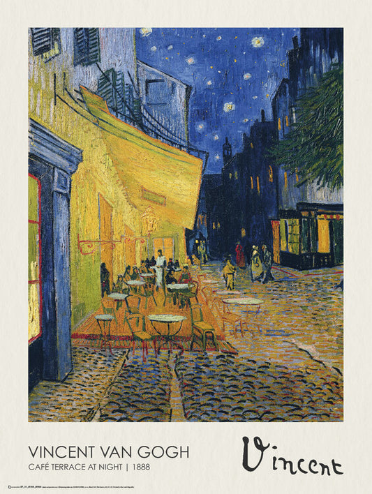 Cafe Terrace at Night, Vincent van Gogh Poster, Plakat, 45 × 60 cm