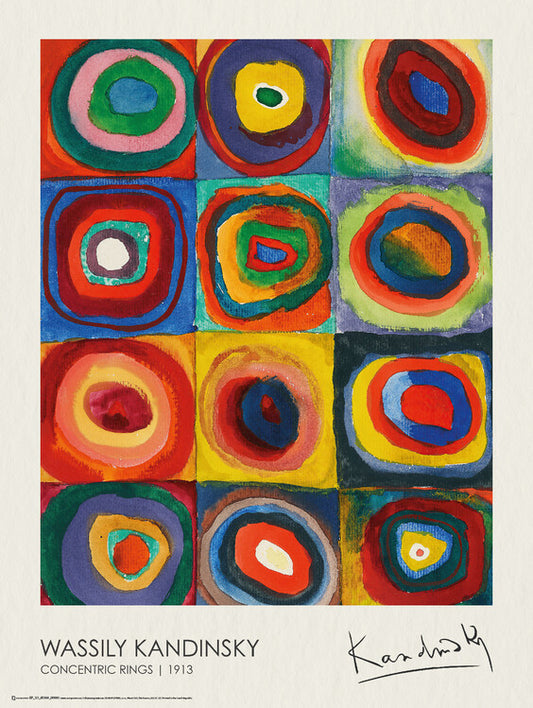 Concentric Rings (1913), Wassily Kandinsky Poster, Plakat, 45 × 60 cm