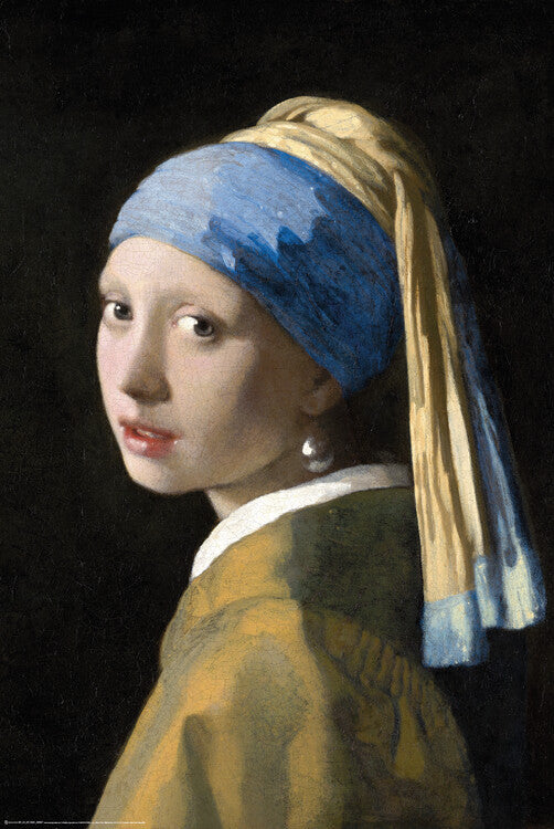 Girl with a pearl, Jan Vermeer Poster, Plakat, 61 × 91.5 cm