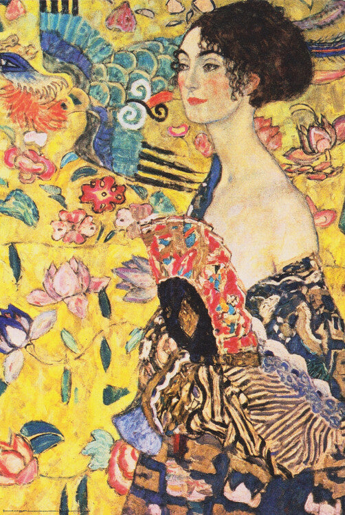 The Lady with the Fan, Gustav Klimt Poster, Plakat, 61 × 91.5 cm