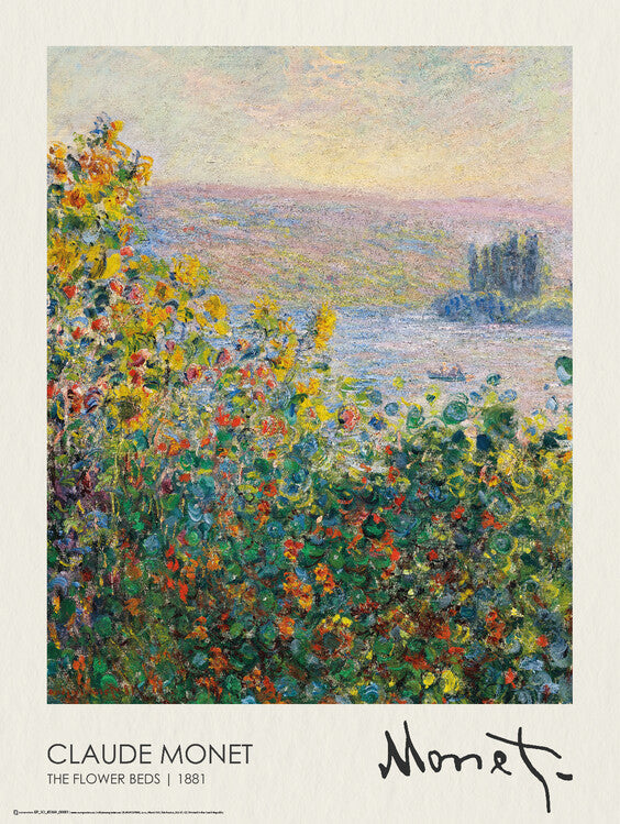 The Flower Beds (1881), Claude Monet Poster, Plakat, 45 × 60 cm