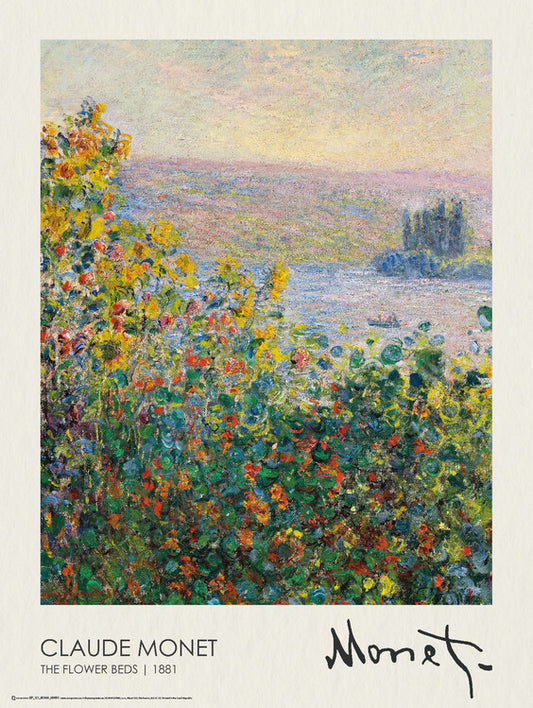 The Flower Beds (1881), Claude Monet Poster, Plakat, 45 × 60 cm