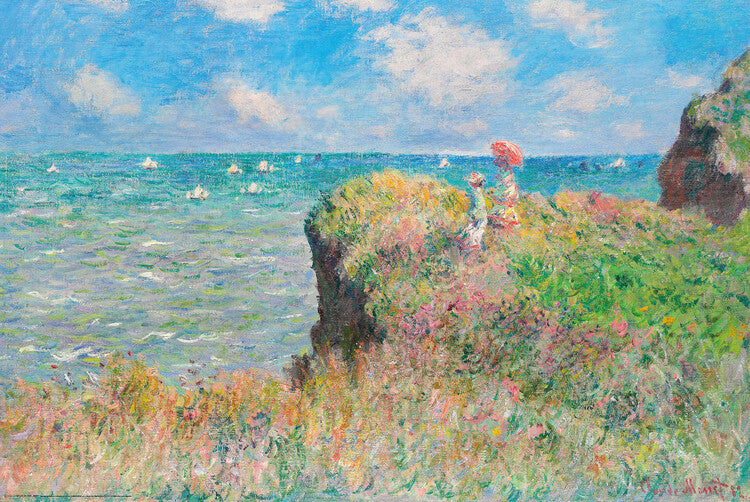 Cliff Walk at Pourville, Claude Monet Poster, Plakat, 91.5 × 61 cm