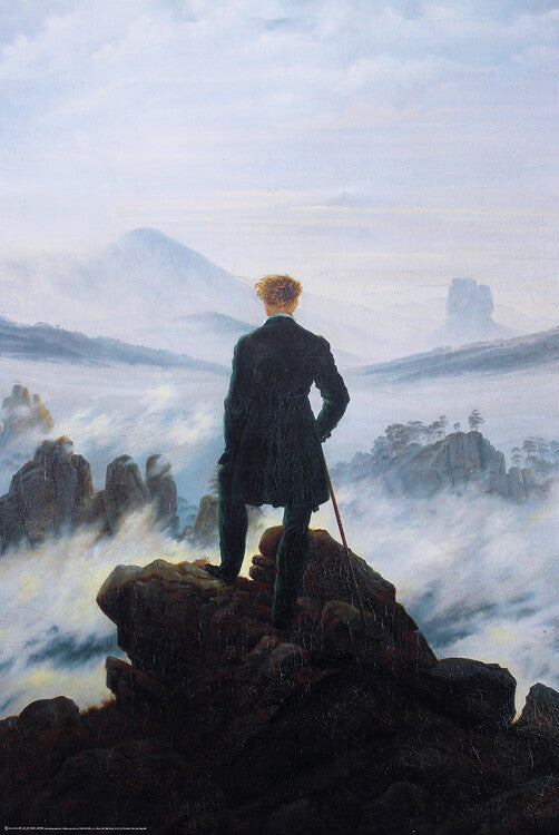Wanderer Above the Sea Fog, Caspar David Friedrich Poster, Plakat, 61 × 91.5 cm