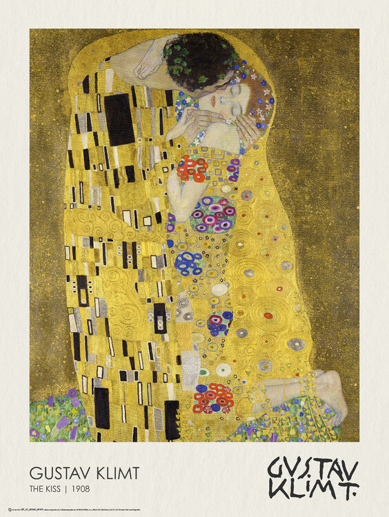 The Kiss (1908), Gustav Klimt Poster, Plakat, 45 × 60 cm