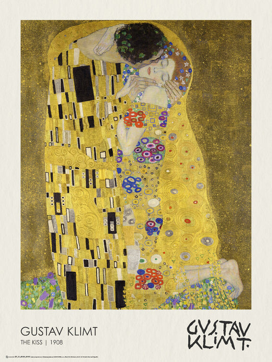 The Kiss (1908), Gustav Klimt Poster, Plakat, 45 × 60 cm