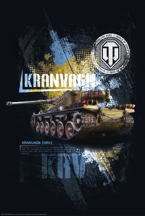 World of Tanks - Kranvagn Poster, Plakat, 61 × 91.5 cm